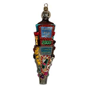 Christopher Radko 2000 Y2K Times Square NYC New Years Countdown Glass Ornament